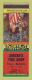 Matchbook Cover - Singer's Tire Shop Catskill NY