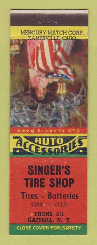 Matchbook Cover - Singer's Tire Shop Catskill NY