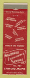 Matchbook Cover - Boudreau Insurance Service Sanford ME