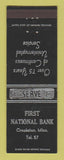 Matchbook Cover - First National Bank Crookston MN