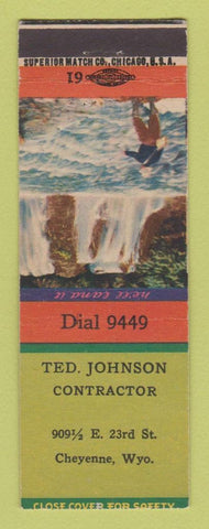 Matchbook Cover - Ted Johnson Contractor Cheyenne WY