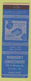 Matchbook Cover - Morrison's Confectionery Danville PA ADVANCE