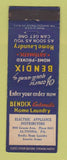 Matchbook Cover - Bendix Laundry Washer Dryer Altoona PA