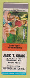 Matchbook Cover - Jack T Craig Superior Match Roanoke VA