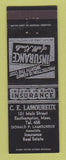 Matchbook Cover - CE Lamoureux Insurance Easthampton MA