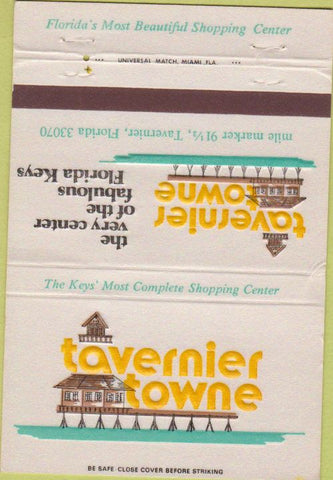 Matchbook Cover - Tavernier Towne Shopping Center FL 40 Strike