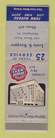 Matchbook Cover - Farm Bureau Insurance Lewis Knepper Huntindon PA