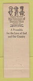 Matchbook Cover - West Shore VFW Wormleysburg PA