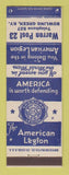 Matchbook Cover - American Legion Warren Post Bowling Green KY