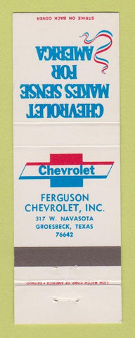 Matchbook Cover - Chevrolet Ferguson Groesbeck TX