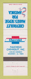 Matchbook Cover - Chevrolet Faucheux Gramercy LA