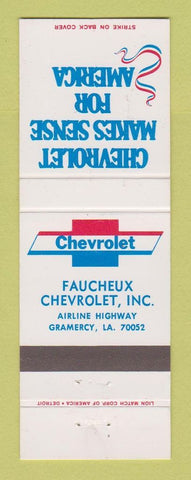 Matchbook Cover - Chevrolet Faucheux Gramercy LA