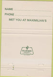 Matchbook Cover - Maximilian's Restaurant Royal Oak MI 40 Strike