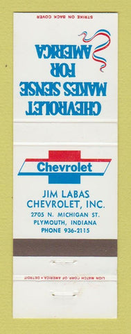 Matchbook Cover - Chevrolet Jim Labas Plymouth IN