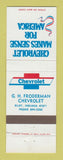 Matchbook Cover - Chevrolet GH Froderman Riley IN