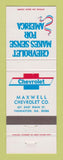 Matchbook Cover - Chevrolet Maxwell Thomaston GA