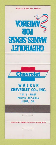 Matchbook Cover - Chevrolet Walker Jesup GA