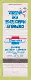 Matchbook Cover - Chevrolet Colonial Wilmington DE