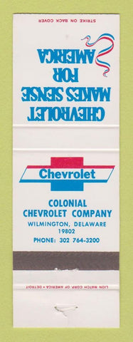 Matchbook Cover - Chevrolet Colonial Wilmington DE