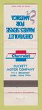 Matchbook Cover - Chevrolet Duckett Cuero TX