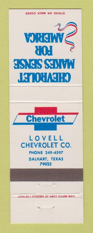Matchbook Cover - Chevrolet Lovell Dalhart TX