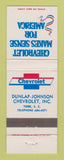 Matchbook Cover - Chevrolet Dunlap Johnson York SC
