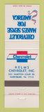 Matchbook Cover - Chevrolet Helms Harrisburg PA