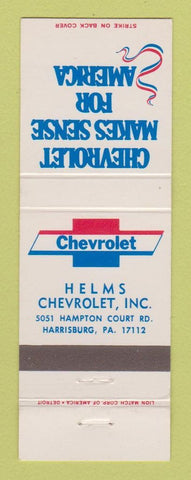 Matchbook Cover - Chevrolet Helms Harrisburg PA
