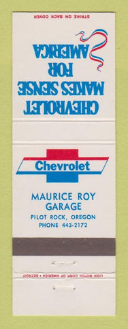 Matchbook Cover - Chevrolet Maurice Roy Pilot Rock OR