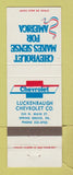 Matchbook Cover - Chevrolet Luckenbaugh Spring Grove PA