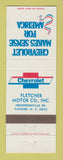 Matchbook Cover - Chevrolet Fletcher NC