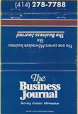 Matchbook Cover - The Business Journal Milwaukee WI 40 Strike