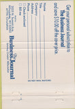 Matchbook Cover - The Business Journal Milwaukee WI 40 Strike