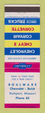 Matchbook Cover - 1963 Chevrolet Boulware Buick Rockport MO