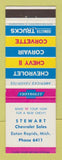 Matchbook Cover - 1963 Chevrolet Stewart Eaton Rapids MI