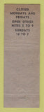 Matchbook Cover - Sahlstrom's Restaurant Augusta MI