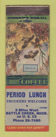 Matchbook Cover - Period Lunch Battle Creek MI WEAR