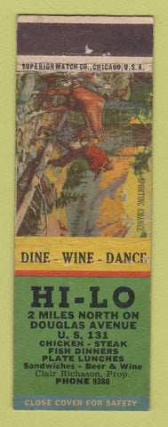 Matchbook Cover - Hi Lo Restaurant  WEAR
