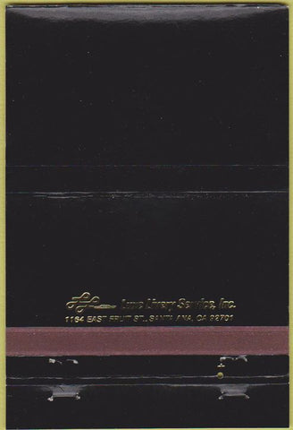 Matchbook Cover - Luxe Livery Service Limo Santa Ana CA 40 Strike