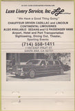 Matchbook Cover - Luxe Livery Service Limo Santa Ana CA 40 Strike