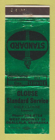 Matchbook Cover - Clouse Standard oil gas Ogallala NE WEAR