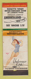 Matchbook Cover - Al's Brown Jug Argo IL pinup WORN