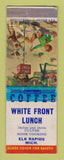 Matchbook Cover - White Front Lunch Elk Rapids MI WORN