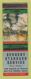 Matchbook Cover - Sergent Standard oil gas Battle Creek MI