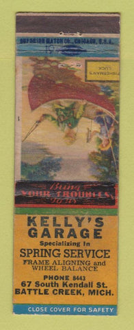 Matchbook Cover - Kelly's Garage Battle Creek MI WEAR