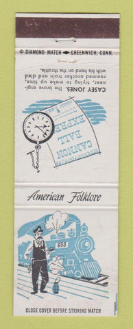 Matchbook Cover - American Folklore Casey Jones