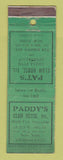 Matchbook Cover - Paddy's Clam House New York City