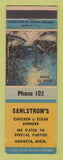 Matchbook Cover - Sahlstrom's Restaurant Augusta MI