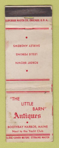 Matchbook Cover - The Little Barn Antiques Boothbay Harbor ME WORN