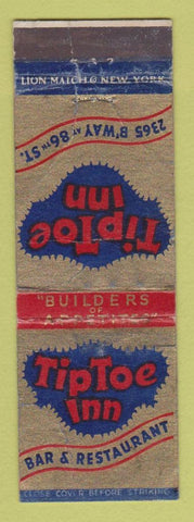 Matchbook Cover - Tip Toe Inn New York City WORN
